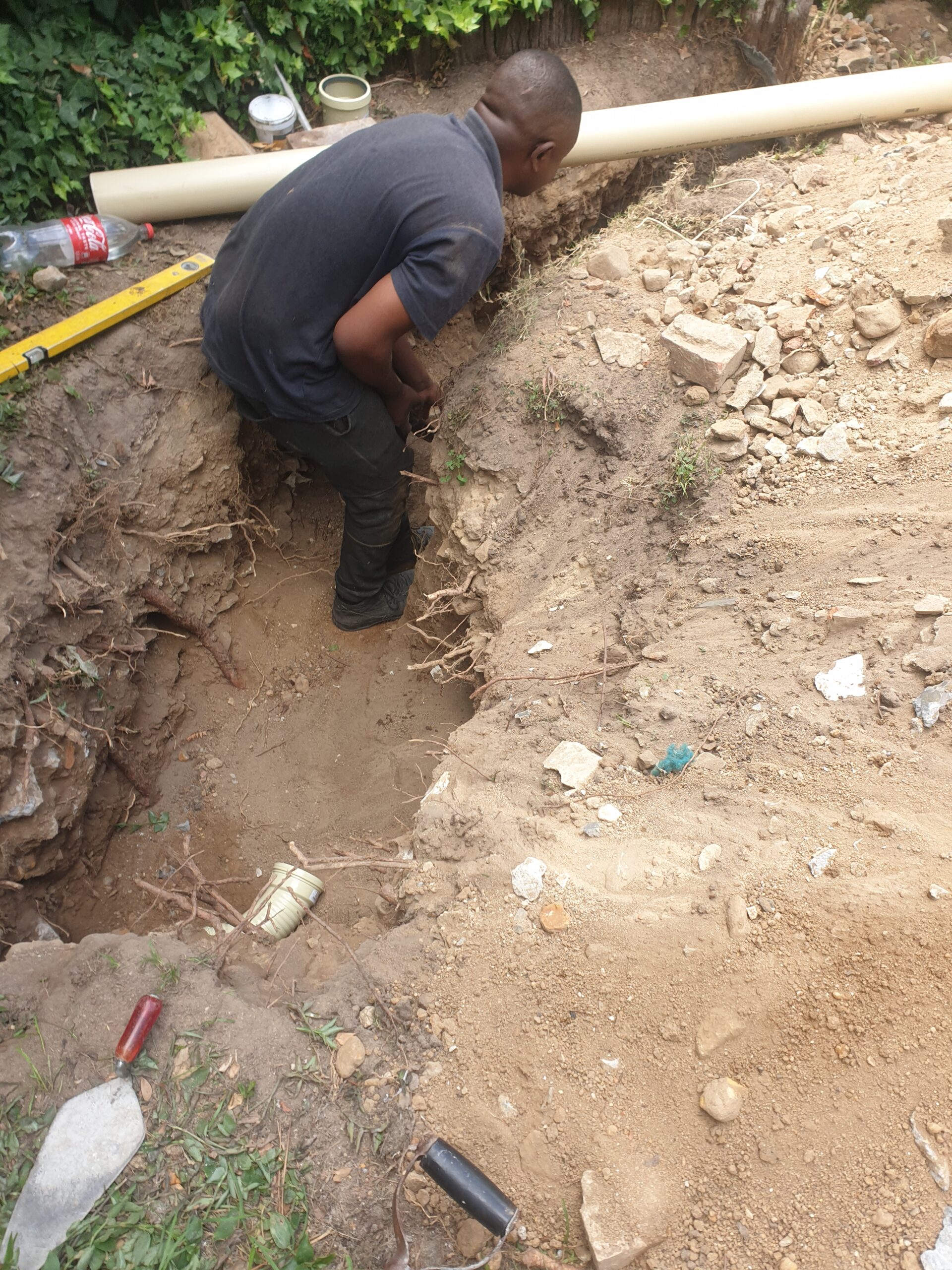 Drain pipe replacement in Bellville